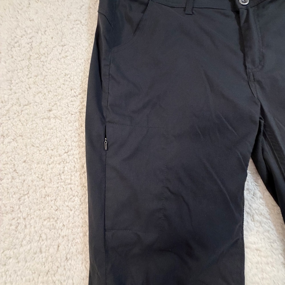 Prana Halle Size 14 Short Hiking Pants Black Roll Up Convertible Outdoor Trail - Picture 7 of 11